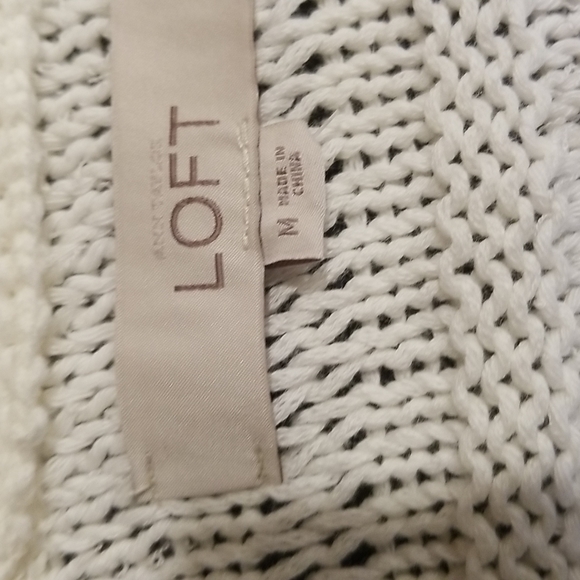 LOFT Knit Cream Sweater, size M - Picture 9 of 12